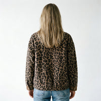 Bomberjack dames luipaardprint achterkant