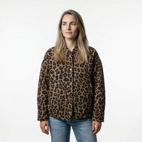 Bomberjack dames luipaardprint voorkant